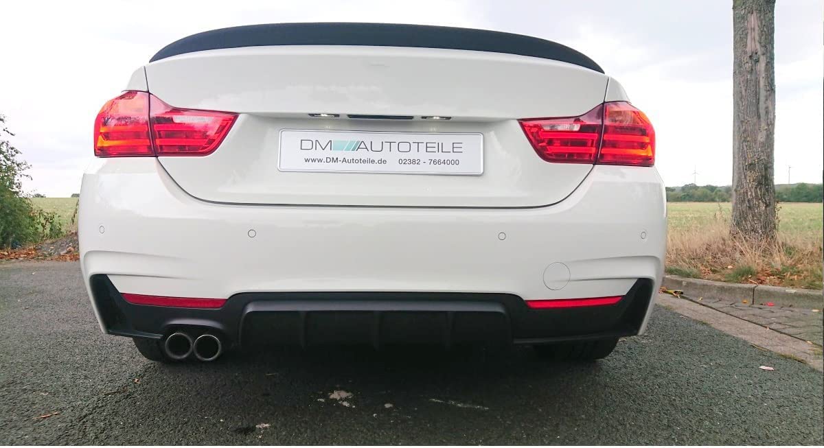 DM Autoteile 1584 Heckdiffusor Schwarz Sport-Performance kompatibel für BMW 4er F32 F33 F36 M-Paket +ABE
