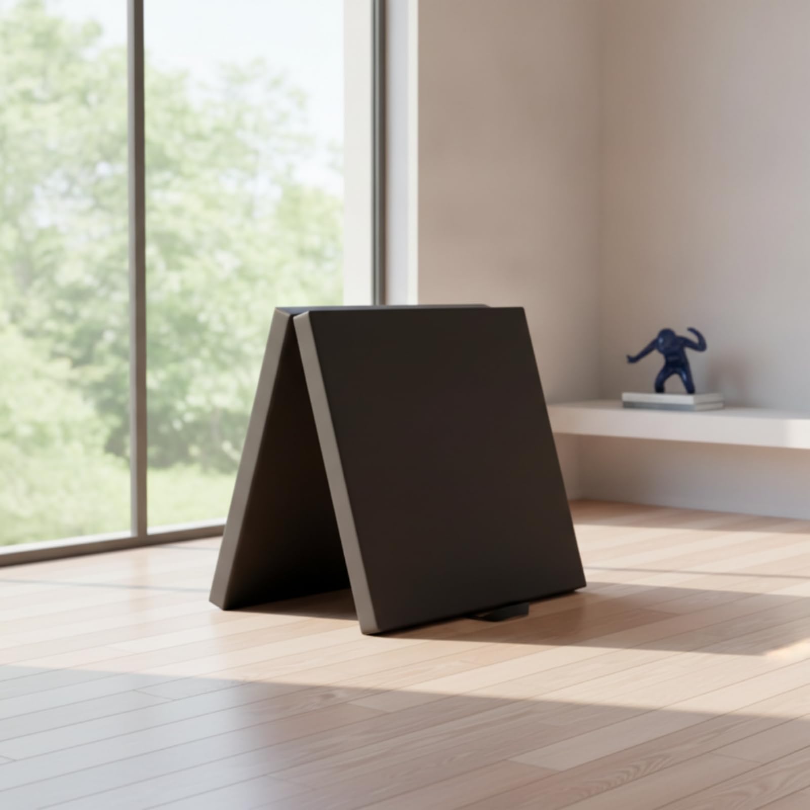 Harilla Tappetino Palestra Tappeto Allenamento Materassino Ginnastica Cuscino Spugna con Centro in Schiuma Spessa Pieghevole Portatile Maniglie Integrate, 红色, 100 50 5