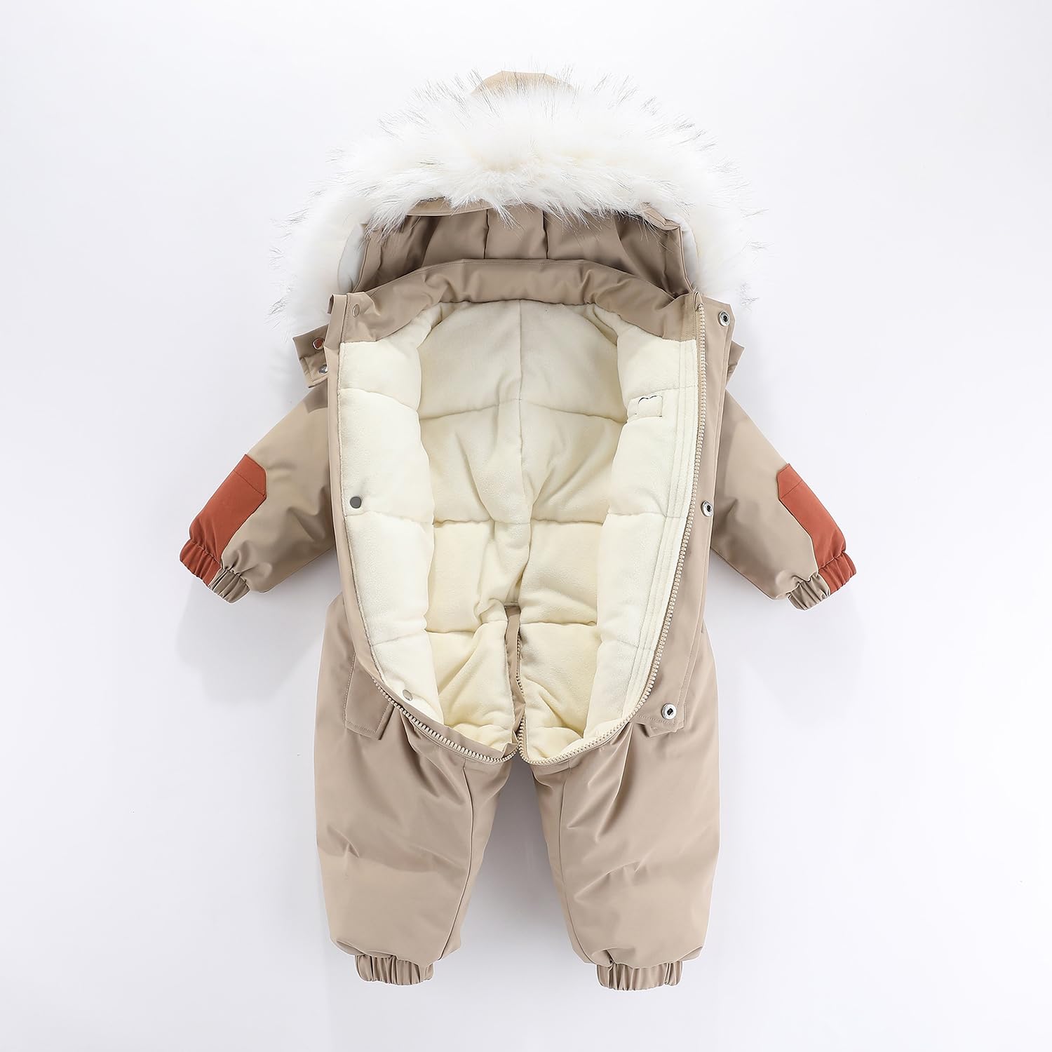 Verve Jelly Kleinkind Baby Mädchen Jungen Schneeanzug Kleinkind Kinder Winter Warme Daunenjacke Mit Kapuze Reißverschluss Mantel Einteiliger Overall
