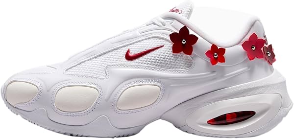 Nike Zapatos Air Max Muse para Mujer (Blanco/Rojo Universitario/Plata Metálico/Rojo Fuerte)