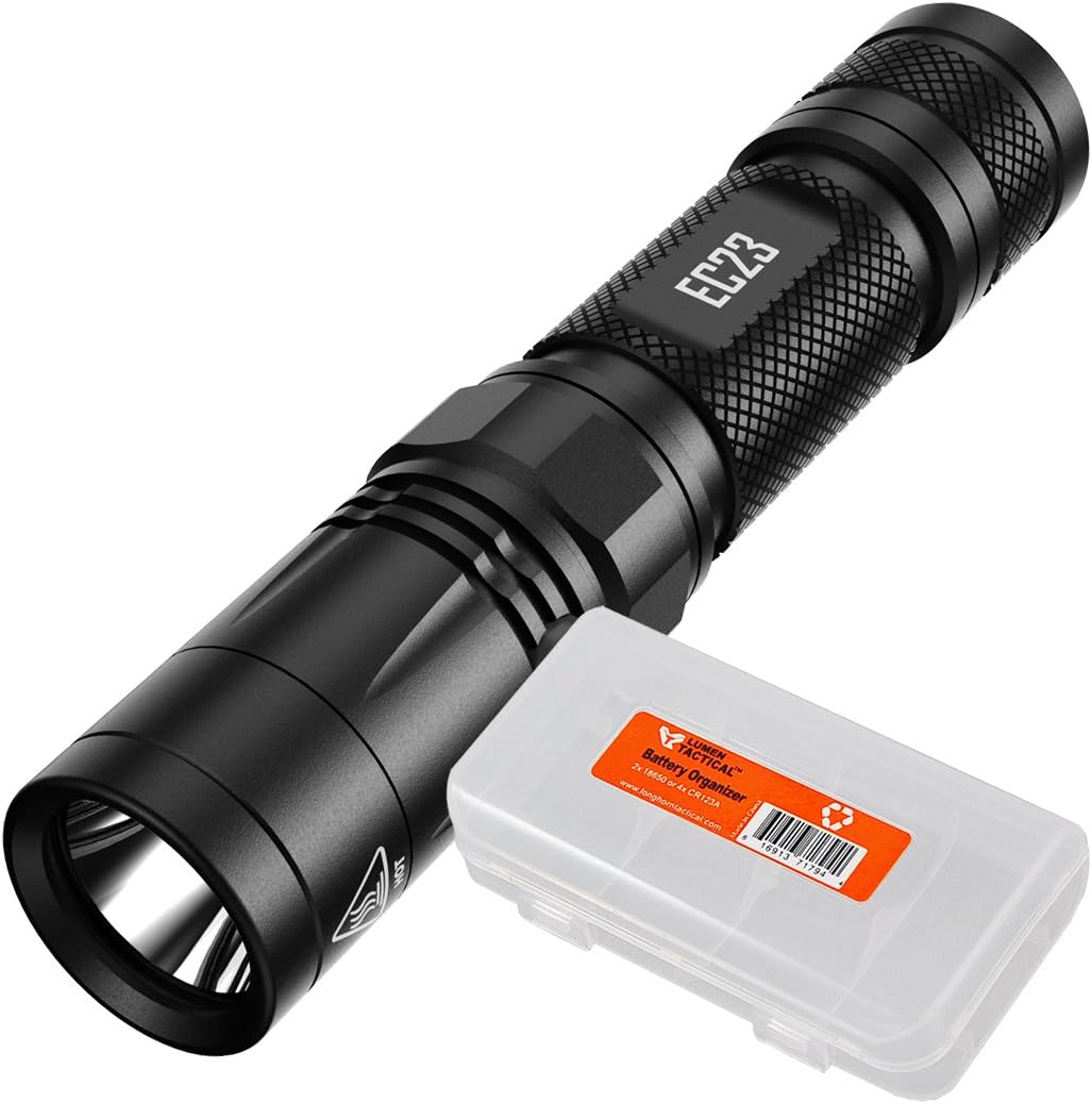 Nitecore EC23 1800 Lumens High Performance Compact LED Flashlight and Lumen Tactical Battery Organizer