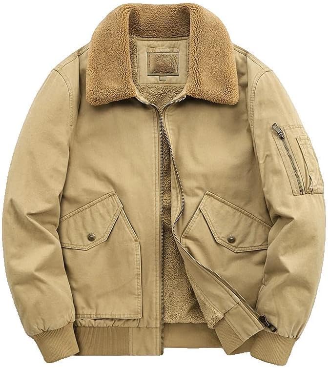Xingfenly Men' Cotton Winter Clothes Thick Casual Cotton-padded Men Clothing Lapel Warmth Down Jacket Youth Jackets