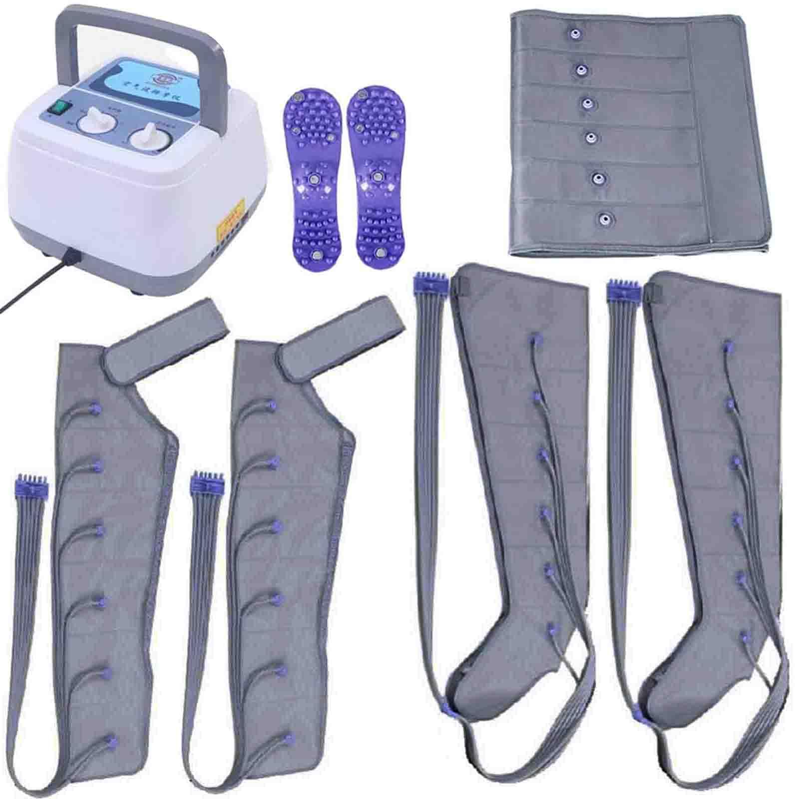 Stivali per pressoterapia a 6 cavità per il recupero, massaggiatore a compressione d'aria per gambe, vita e braccia, migliora la circolazione, allevia il dolore e rilassa, strumento per il massag