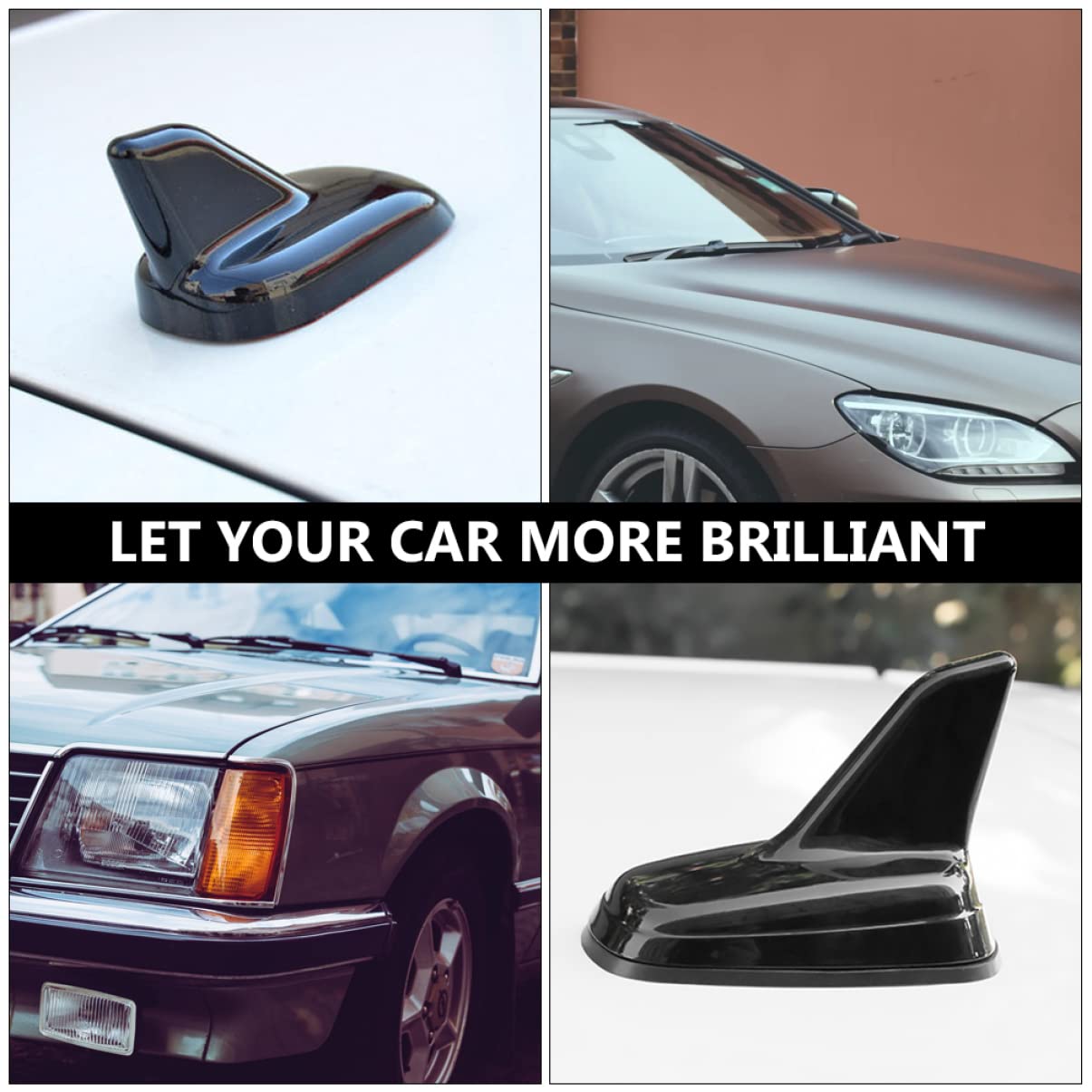 OSALADI 2pezzi Antenna Per Auto Finestra Squalo Antenna Di Ricambio Per Segnale Radio Installazione Facile Resistente Alle Intemperie Compatibile Con Seat