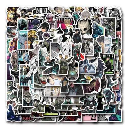 Image of Anime Kaiju No. 8 Stickers - 50+ Waterproof Vinyl Stickers for Laptop, Skateboard, Phone, Wall & More | Kafka Hibino, Defense Force, Kaiju Theme