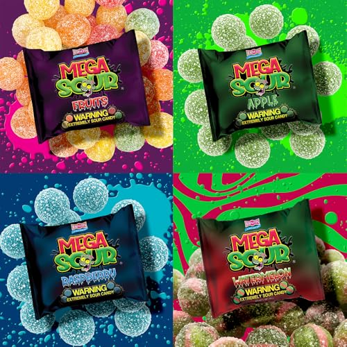 Barnetts Mega Sour Candy 4 Pack – Handmade British Sweets – Raspberry, Apple, Watermelon & Fruits – Gift or Party Treat (104g x 4) - image 5