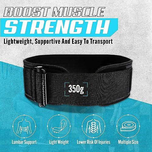 Murgs Weight Lifting Belt, Black, Medium - Image 4