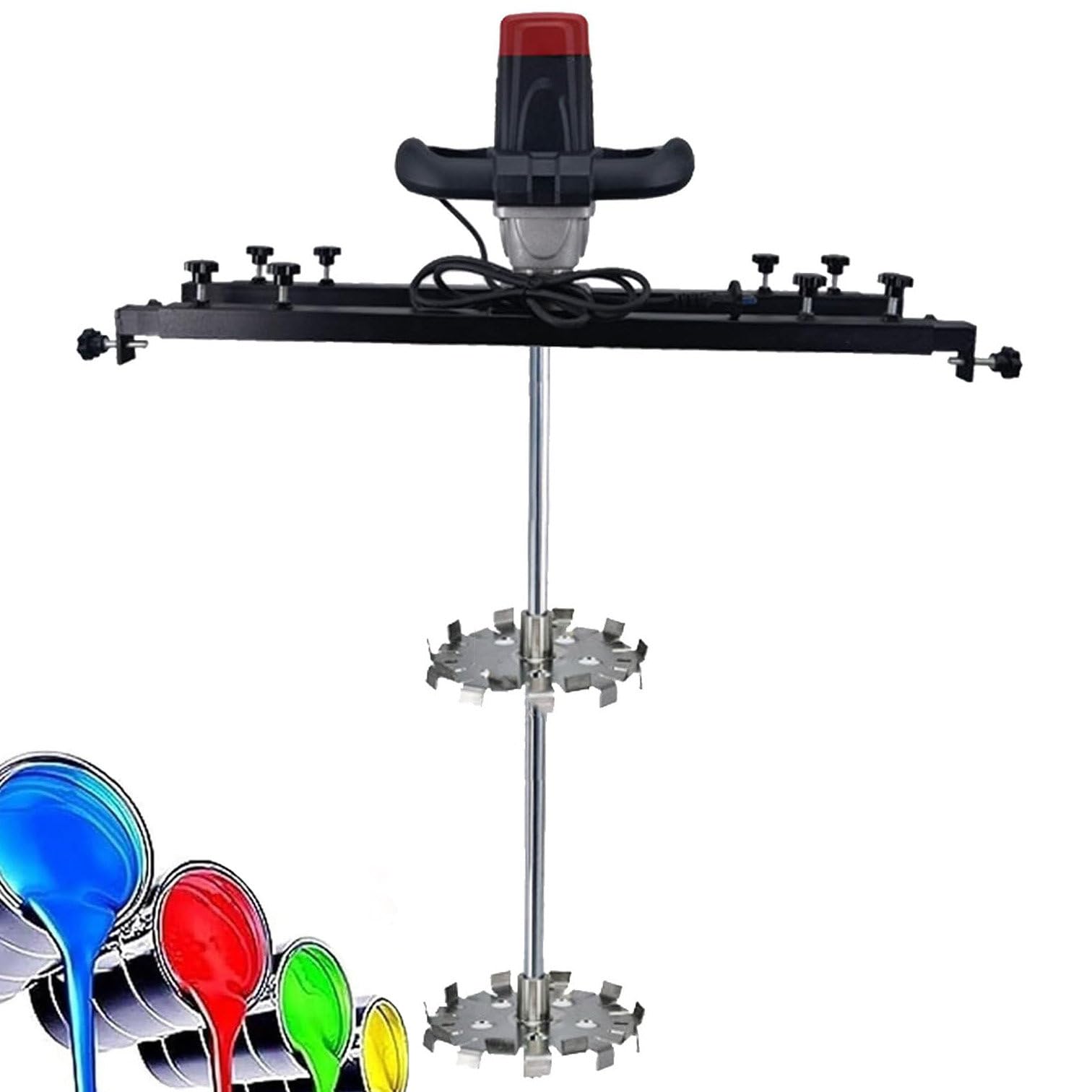 GmhXylophyte Electric Tank Mixer Machine, Ibc Agitator, Tank Barrel Paint Mixer, Handheld Mud Mixer For Motar, Paint, Grout, Plaster, Thinset, Fodder Stirring Tool C.DistributorDisc