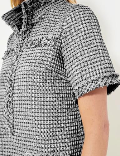 Image of PEHMEA Womens Tweed Jackie Dress Short Sleeve Shift Midi Elegant Dresses
