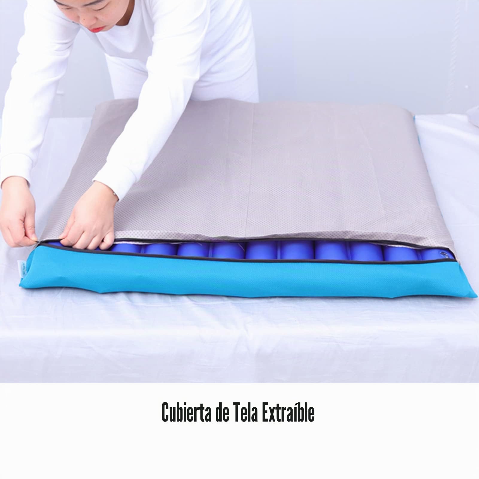 Cojín Antiescaras para Cama- Previene Las Úlceras por Presión,Cojín De Colchón Inflable Prevención Antiescaras Transpirable Ancianos