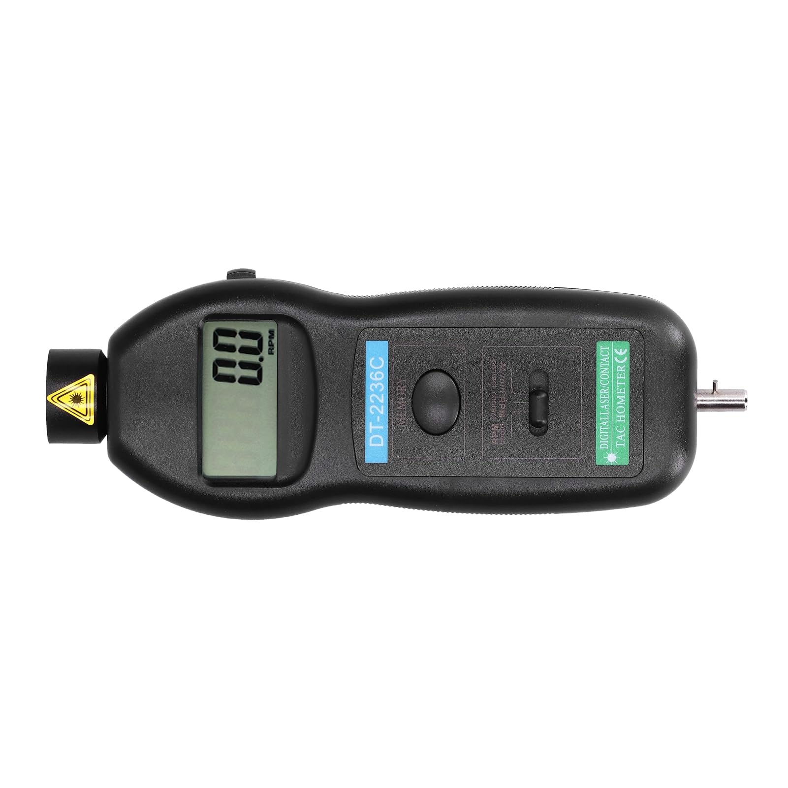 Probador de velocidad de rotación de bolsillo Klanata DT2236C Tacómetro de fotos de bolsillo, 0.5-199999rpm, sin 2.5~99999RPM, para mantenimiento del automóvil