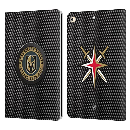 Protection NHL Vegas Golden Knights pour iPad 9.7 2018: étui cuir portefeuille antichoc