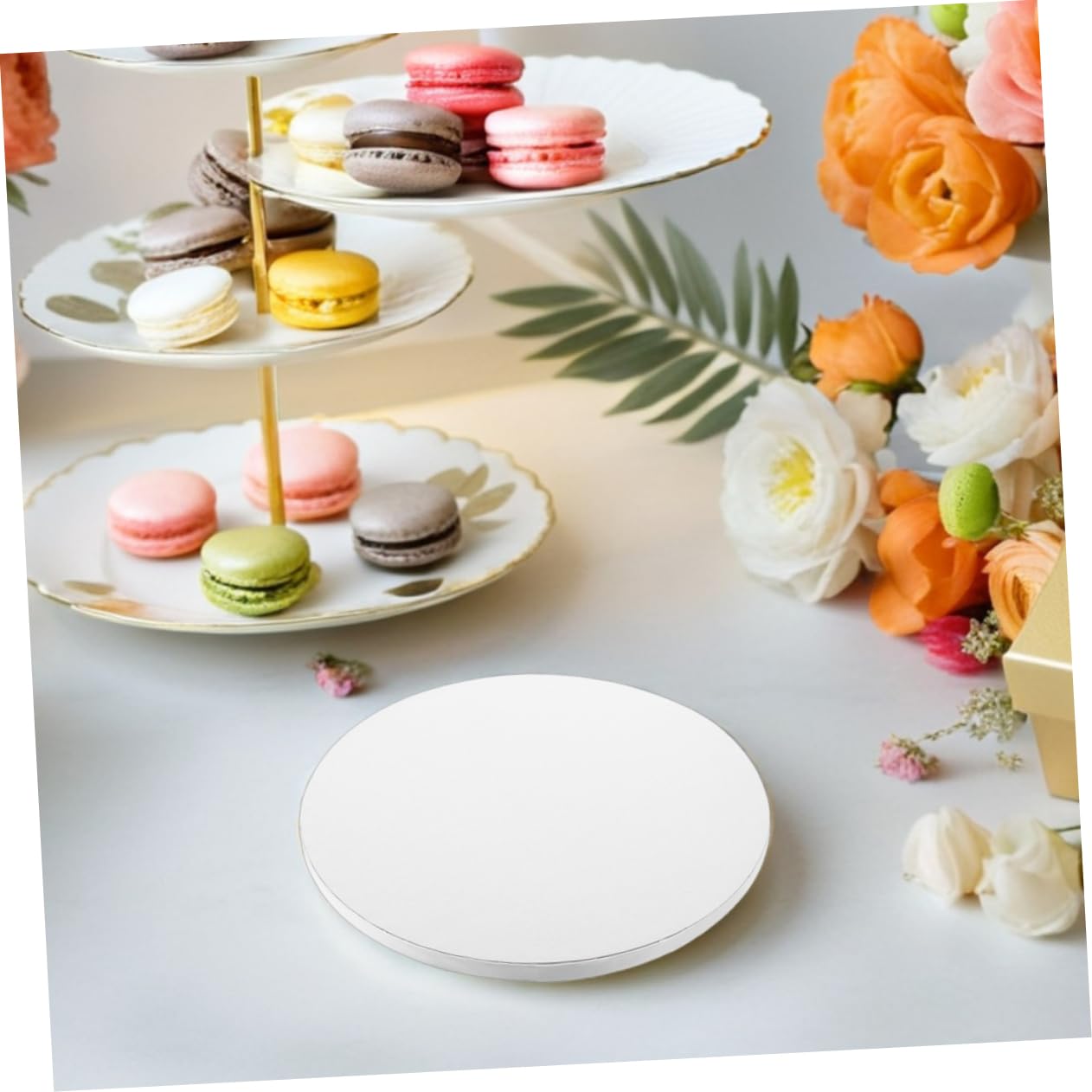 Healifty Plateaux à Gâteaux Ronds 10 Pouces en Carton Épais, Lot 7