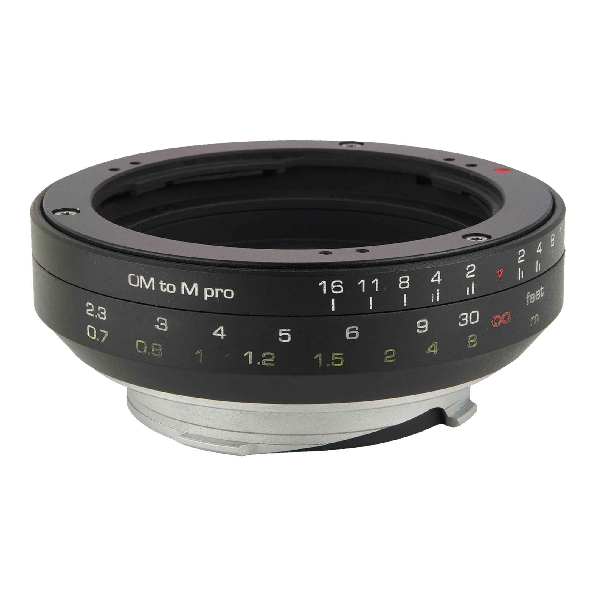 XPIMAGE Lens Mount Adapter Ring with Rangefinder Focus and Macro Extension for Olympus OM Lens to Leica M Camera