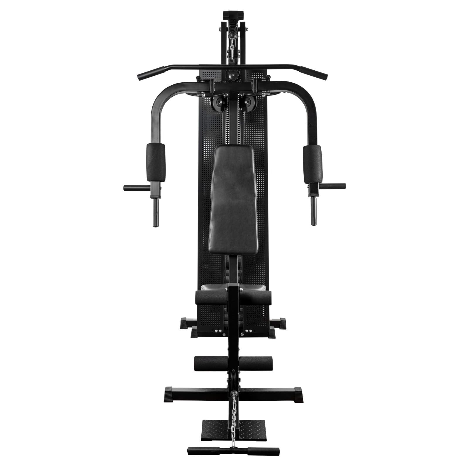 KETTLER Kraftstation Basic – Kompakter Multigym-Station für Ganzkörper-Krafttraining zu Hause, 50-kg-Gewichtsblock, Brustpresse, Butterfly, Latzug, Beinstrecker, max. 100 kg Benutzergewicht
