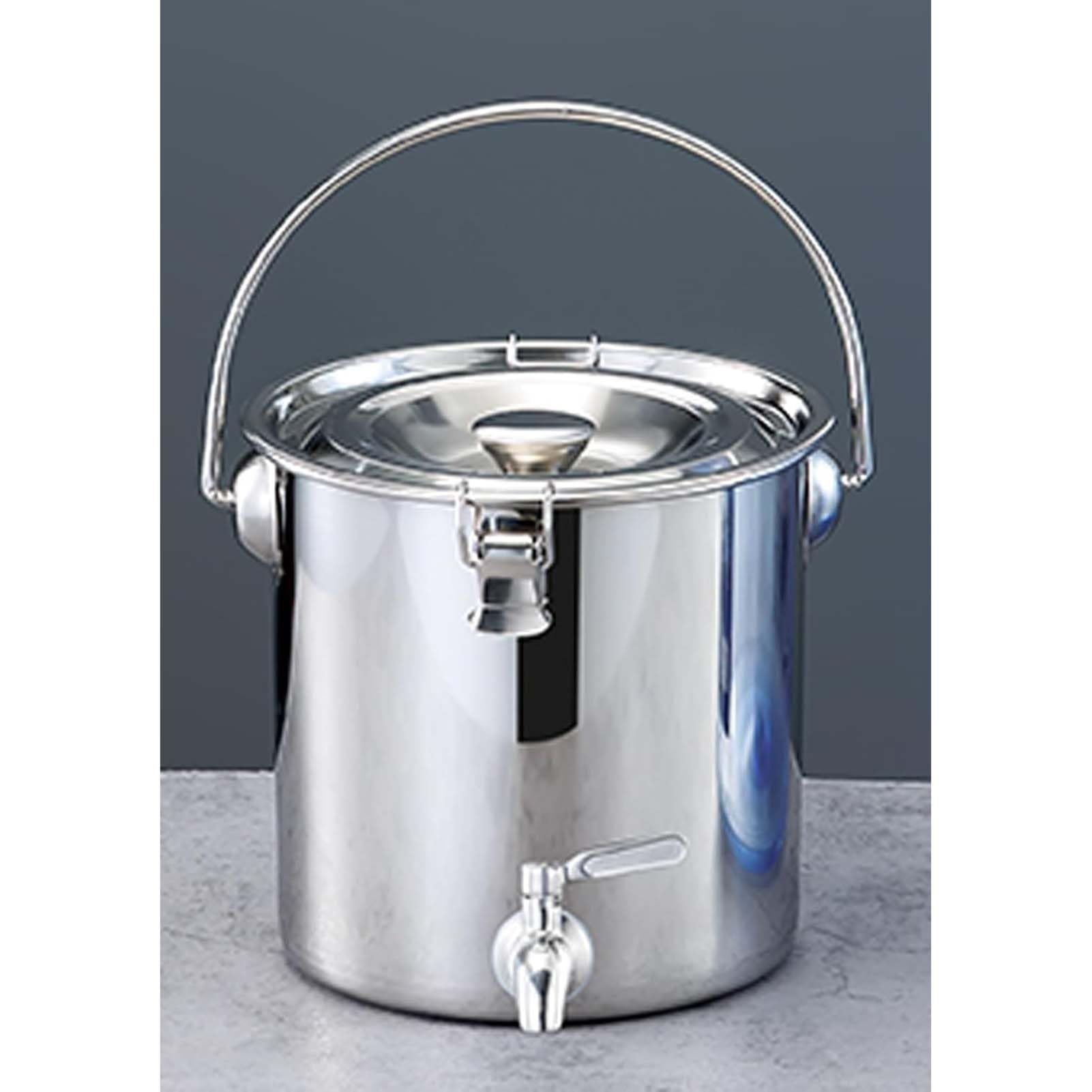 GLJTUO Soup Pot with Lid with Tap Stock Pot, Stockpot with Lid Stainless Steel Soup Stockpot Composite Bottom Wine Bucket, Thicken Milk Can,size_name-43L