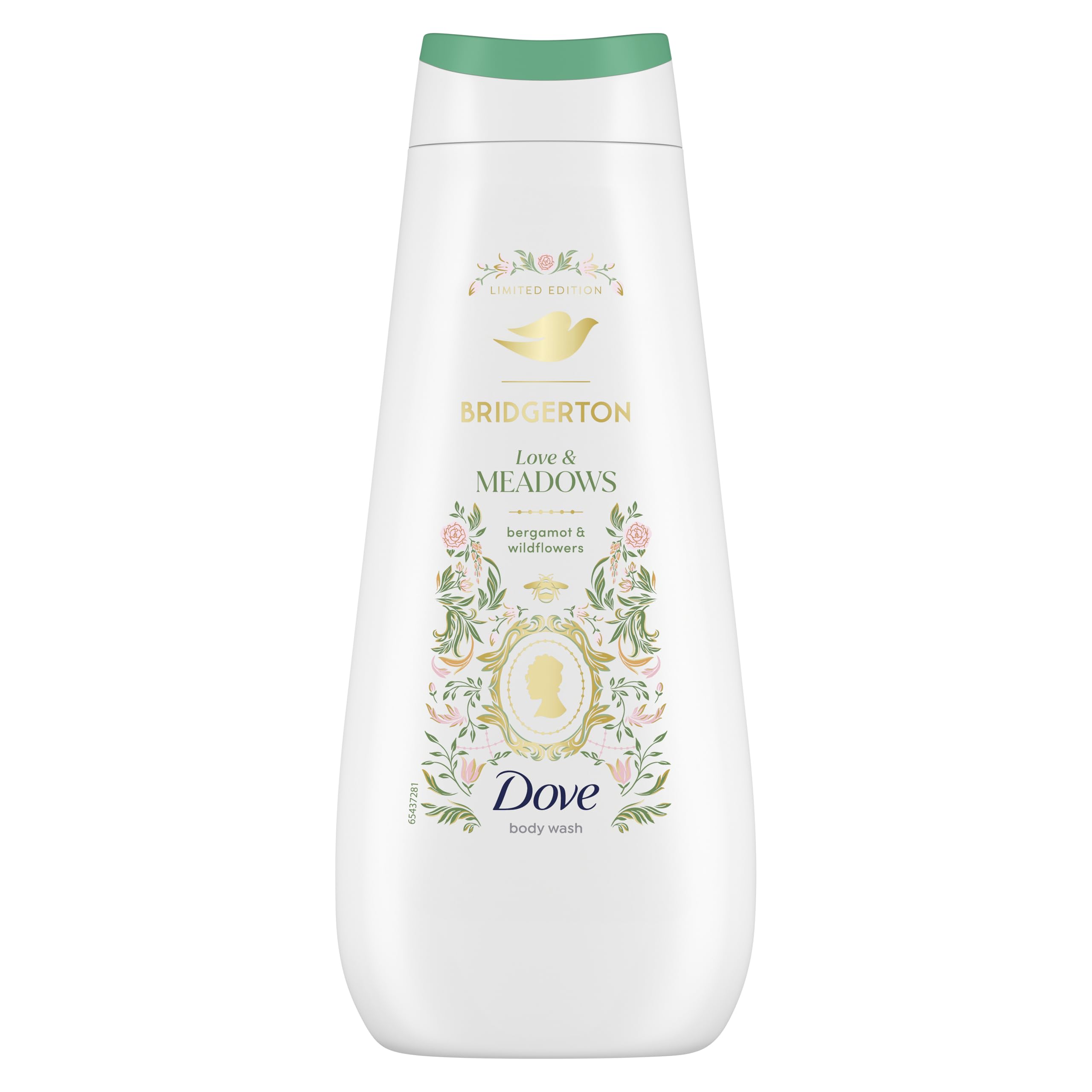 Dove Bridgerton Shower Gel Limited Edition, Love & Meadows Body Cleanser with a Bergamot & Wildflowers scent, Body Wash for 24 hours of replenished, lotion-soft skin 400 ml, Pack of 6