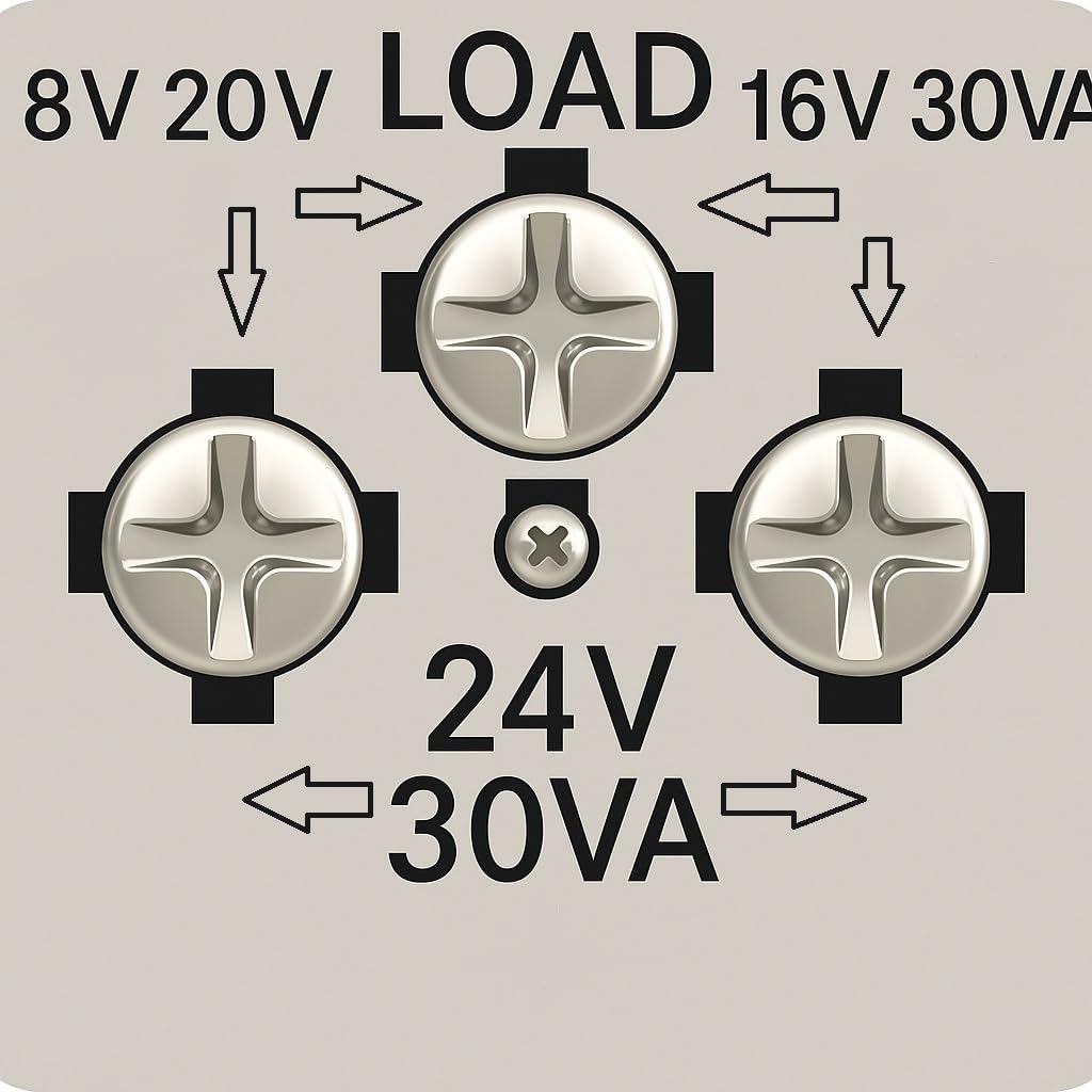 Generic 598 Timbre y transformador de sistema de seguridad, 8/16/24 VAC, 30 VA, montaje en superficie, listado UL
