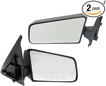Amazon Com Kool Vue Manual Mirror Compatible With Chevy S10 Pickup 82 93 S10 Blazer 83 94 Right And Left Side Manual Folding Non Heated Standard Type Textured Black Automotive