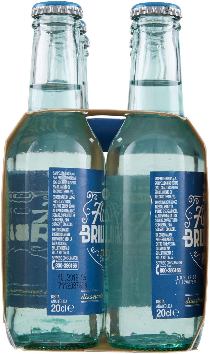 Italian Gourmet anPellegrino Italian Gourmet Acqua Brillante Aperitivo | Bevanda analcolica frizzante dal gusto agrumato; spritziger Drink für, Gesamtnettogewicht 9,6 L + Kostenlos Polpa 400g