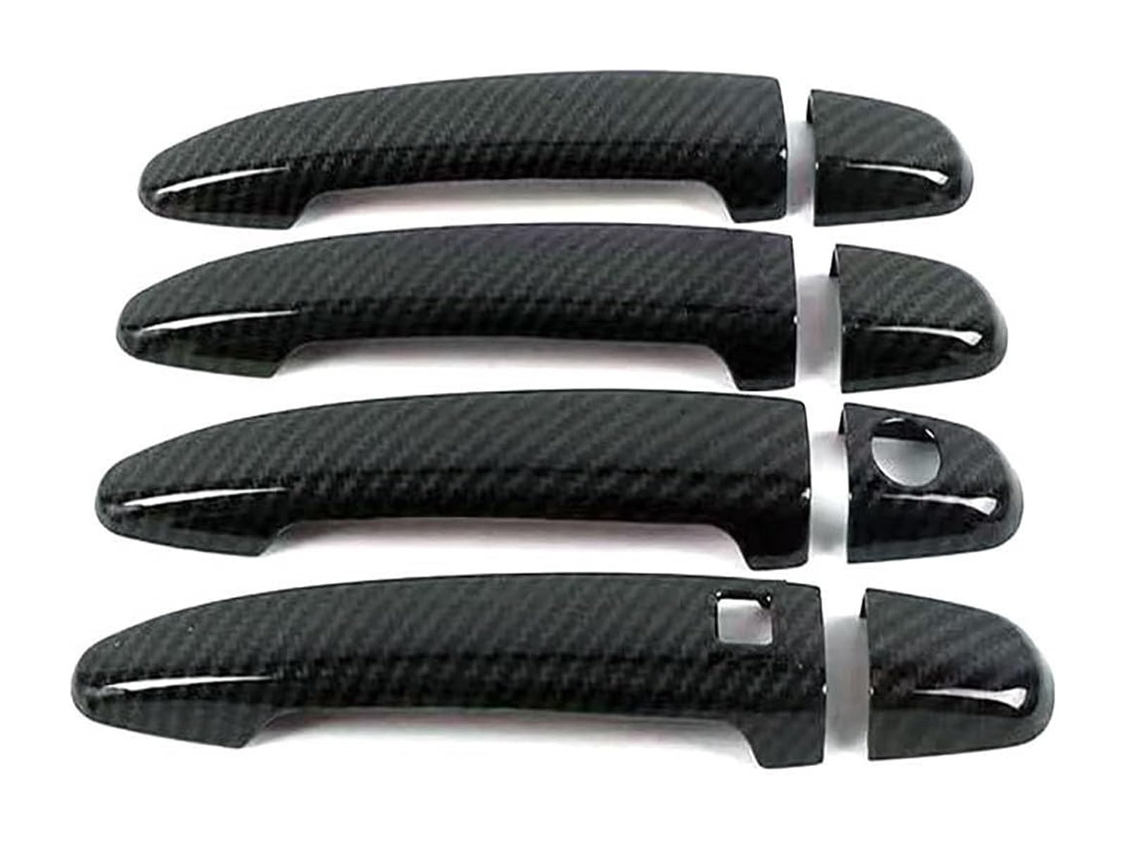 Ysbvblrmrv Carbon Fiber Pattern Car Outside Door Handle Cap For Alphard H10 H20 2002-2015 Single Hole 1-Smart Door Handle Bowl Anti-Scratch Modification Car Guard Trim(Carbon Fiber Pattern)