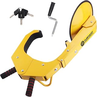 TURNART Wheel Lock Clamp Adjustable Anti-Theft Lock Reinforced Tire Lock Clamp Boot Tire Claw for Parking Car Truck RV