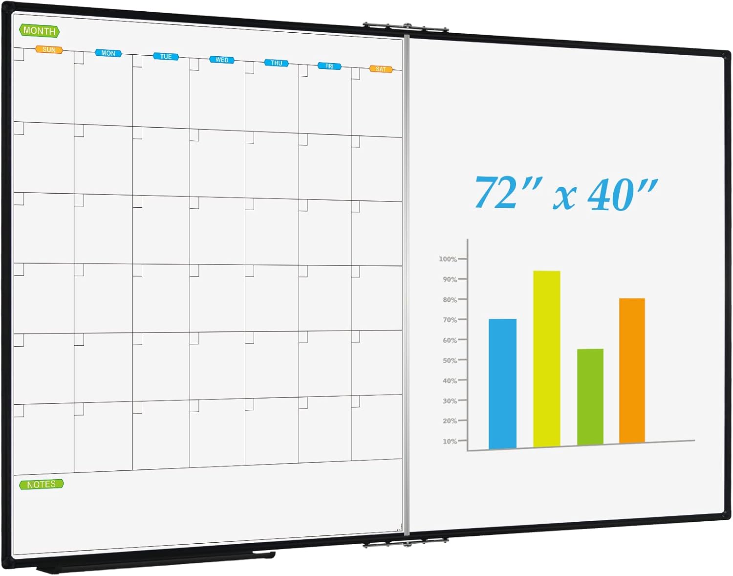 JILoffice Foldable Dry Erase Calendar Whiteboard