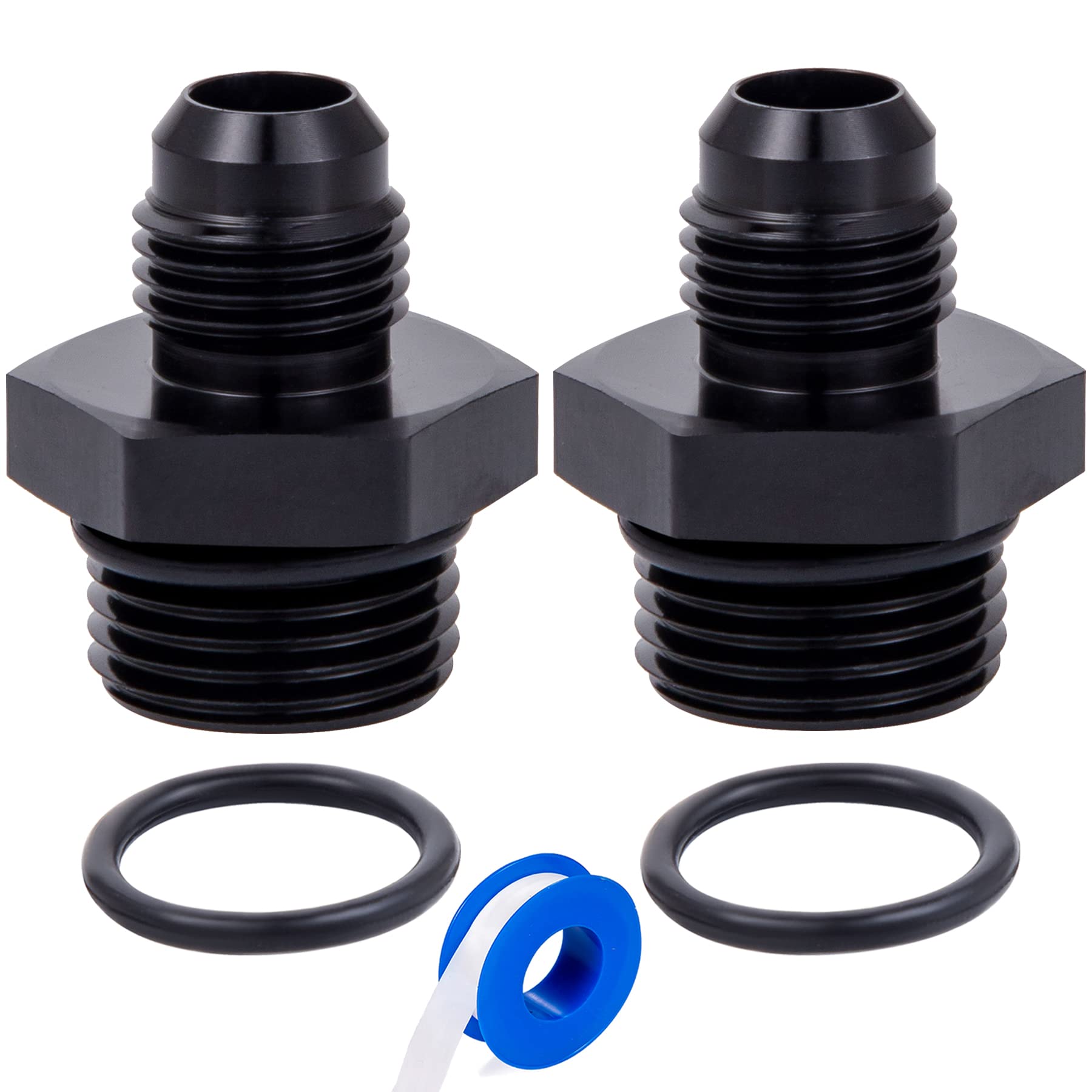 Breezliy 10AN Male Flare to AN12 ORB Male O-Ring Fitting Adapter 2PCS (2PCS 12AN ORB to 10AN)