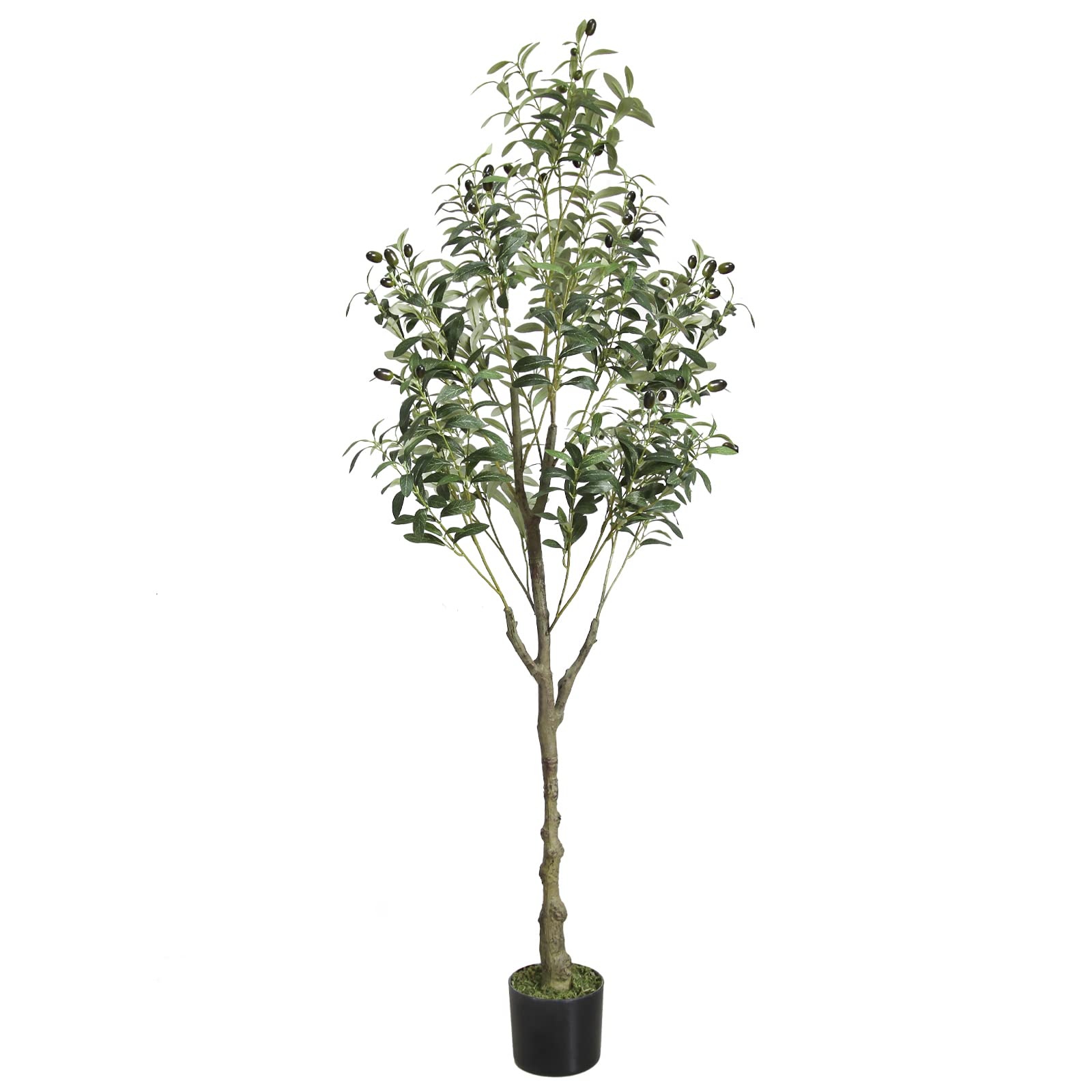 SeelinnS Artificial Olive Tree 6FT Fake Olive Tree Large Faux Plants Indoor Tall Olive Branch and Fruits with Potted for Home Office Living Room Decor