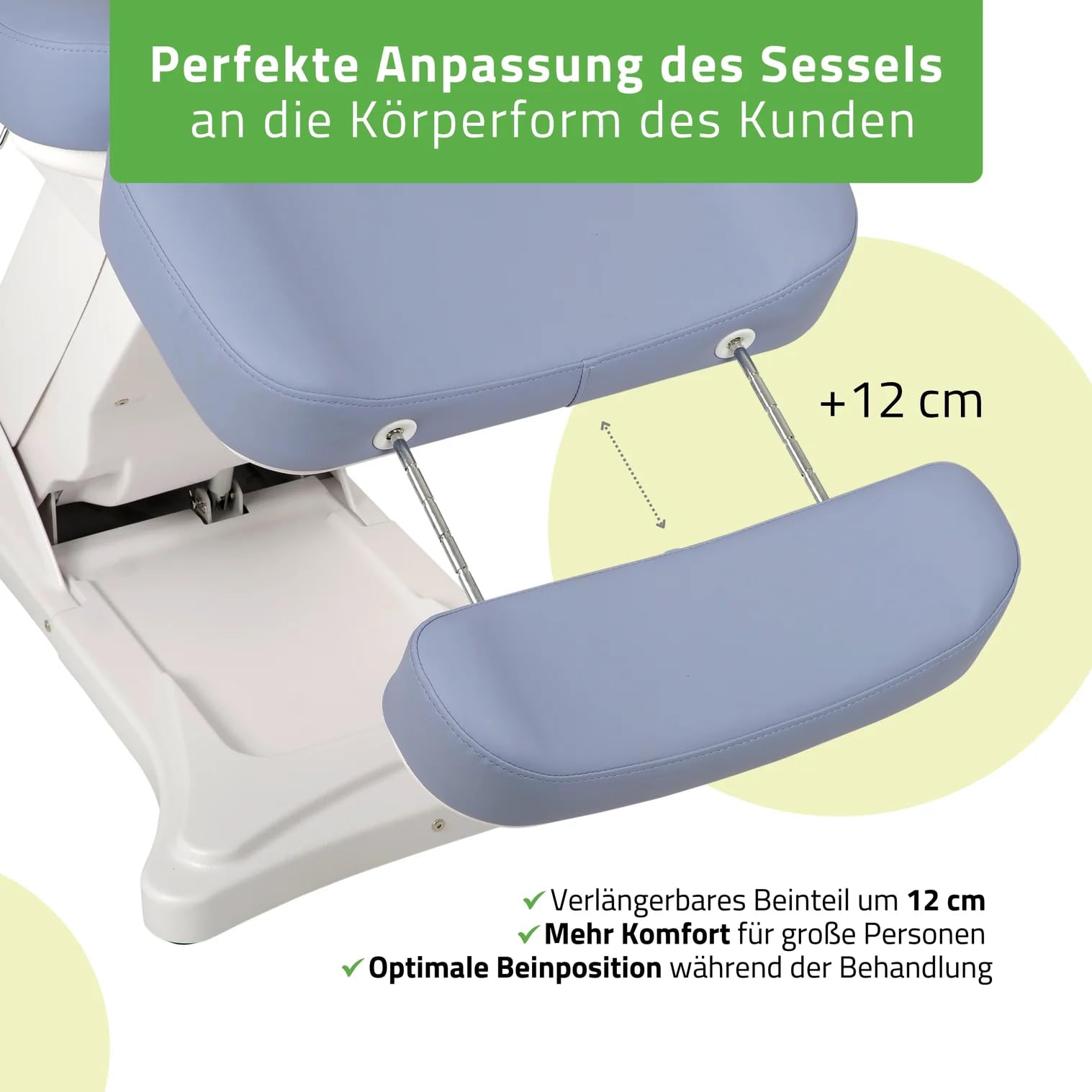 HABYS Elara PRO 4 Kosmetikliege Massageliege Kosmetiksessel Kosmetikstuhl | Höhenverstellbar Elektrisch | 185 x 57 cm | Lila