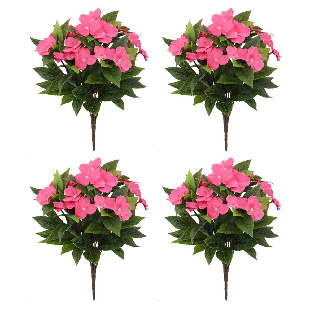 Fleurs artificielles impatiens sans entretien pour intérieur sombre
