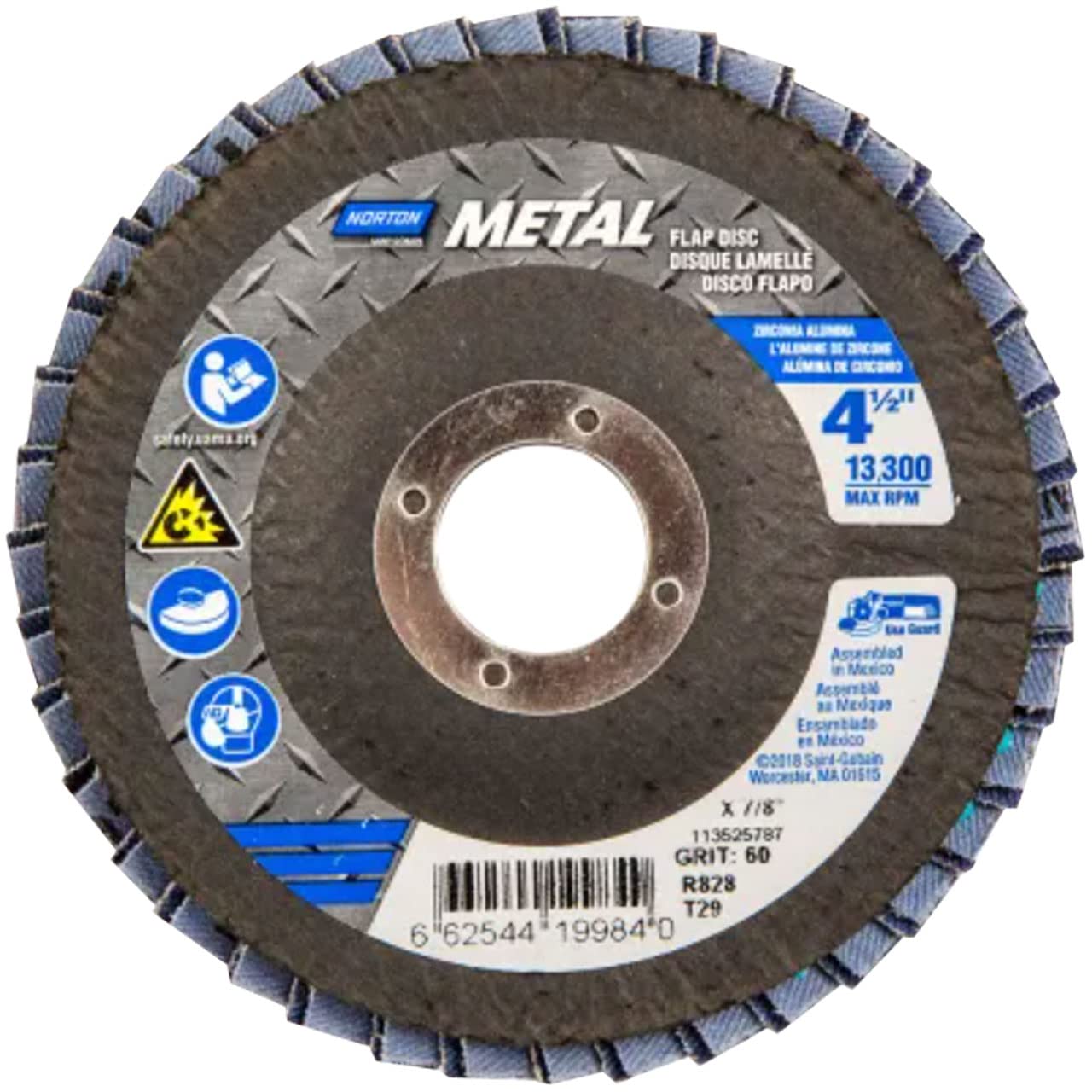 Norton 19984 4-1/2" 60 Grit Powerflex Flap Disc10