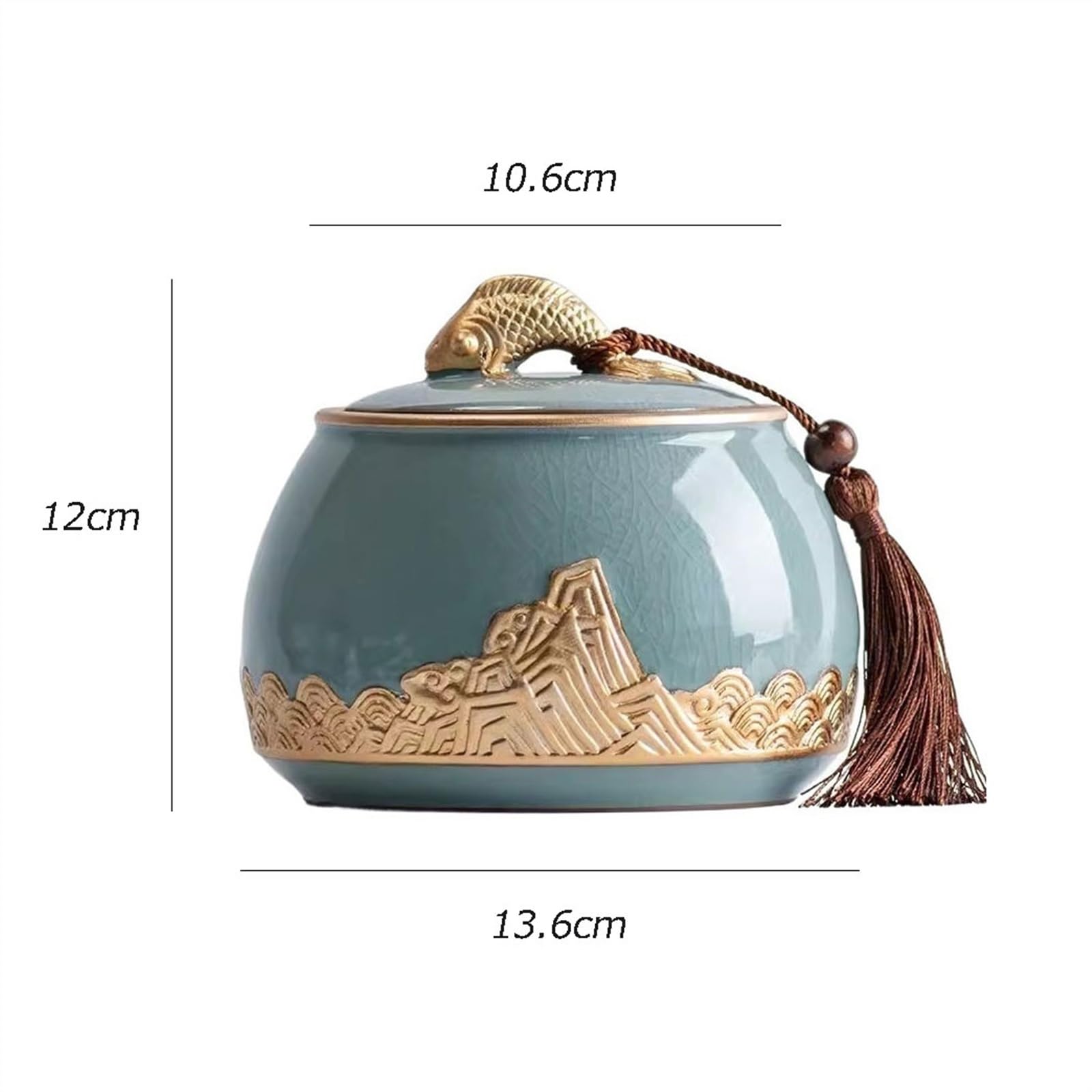 pojemniki na herbatę, kawę i cukier Ceramiczny pojemnik na herbatę Puste puszki Chiński słoik do przechowywania