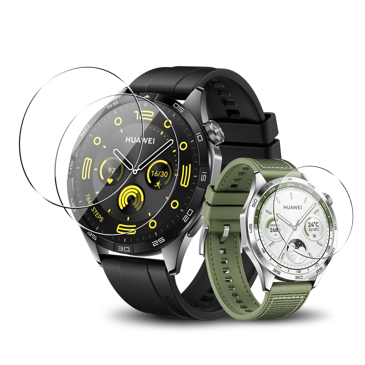 【3枚セット】対応 HUAWEI WATCH GT4 46mm ガラスフィルム フィルム 日本旭硝子製素材 HUAWEI WATCH GT4 用 スマートウォッチ 強化ガラス 保護カバー ケース 高透過率 3D 高感度タッチ 気泡防止 簡単貼り付け
