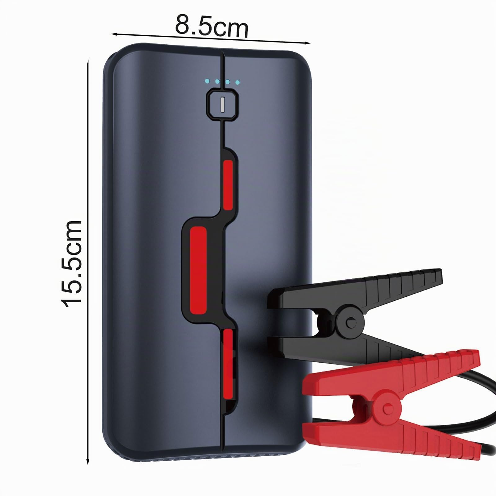 Arrancador de Batería de Coche 600A 10000mAh - Jump Starter Portátil 12V para Motores Gasolina hasta 4.0L y Diésel 2.5L, Power Bank USB-C con Pinzas Inteligentes de Seguridad y Linterna LED