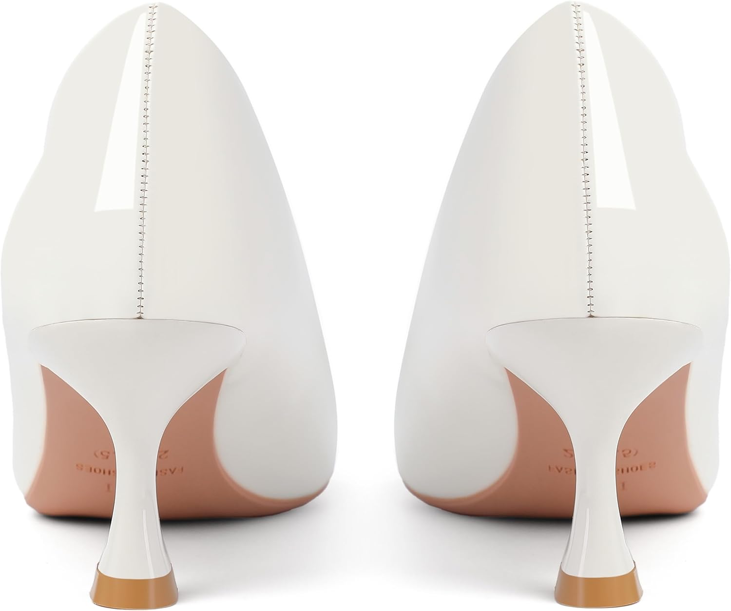Women's Kitten High Heels 2 Inch Pointed Toe Leather Pumps Comfortable Slip On Wedding Party Work Pumps Shoes