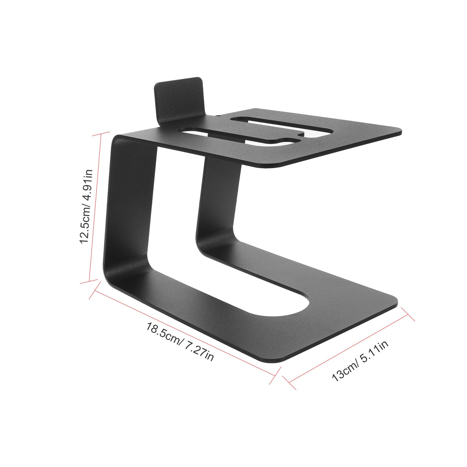 Supporto per Diffusori da Tavolo Supporto Resistente in Metallo Nero, Design Unico senza Bisogno di Attrezzi, per Altoparlanti da Scrivania