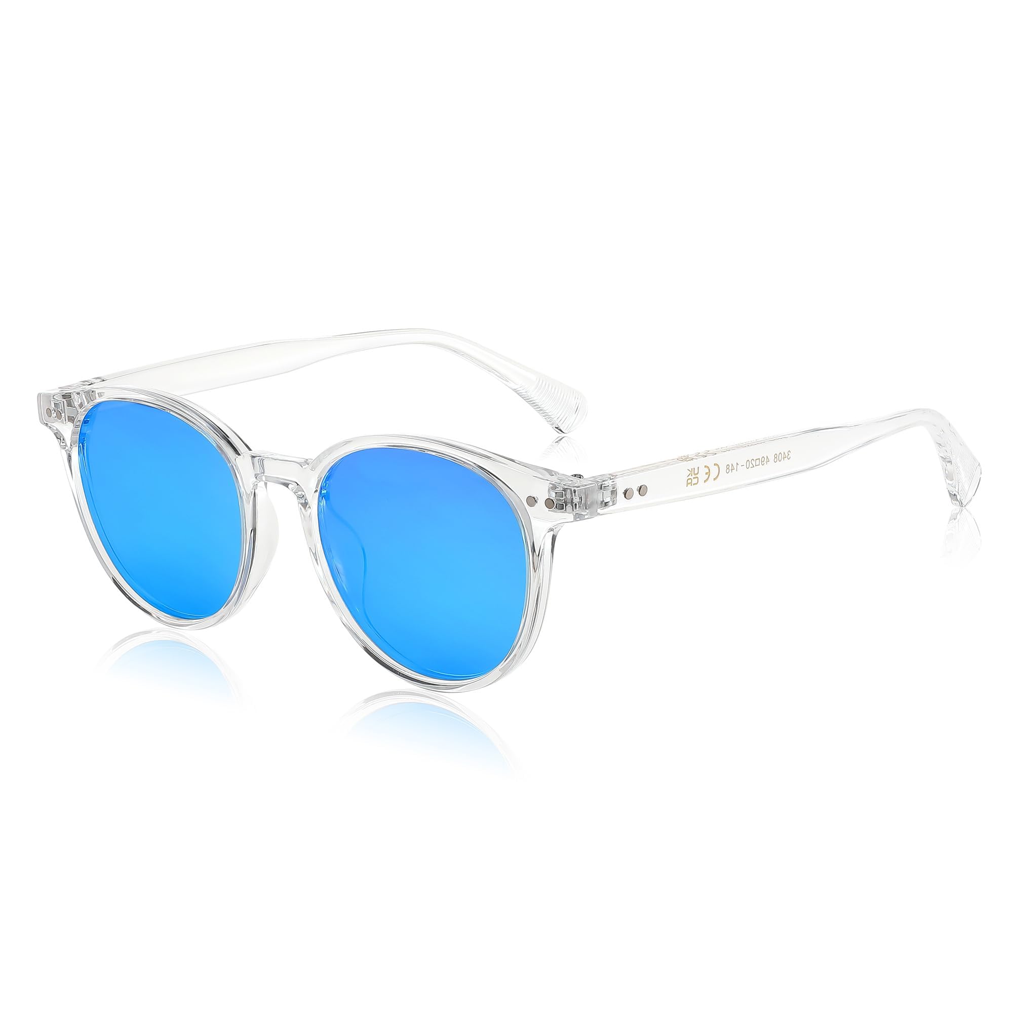 Retro Round Polarized Sunglasses Women Men Trending Shades Fashion Circle Sun Glasses E1157-image-39