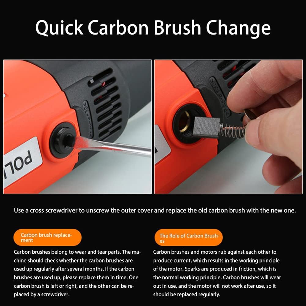 Car Buffer Polisher, 7inch 1400W Rotary Buffers and Polishers Kit 8 Variable Speeds Control with 5/6/7"Pad Bonnet for Car Polishing Buffing Waxing Sanding Sealing Glaze