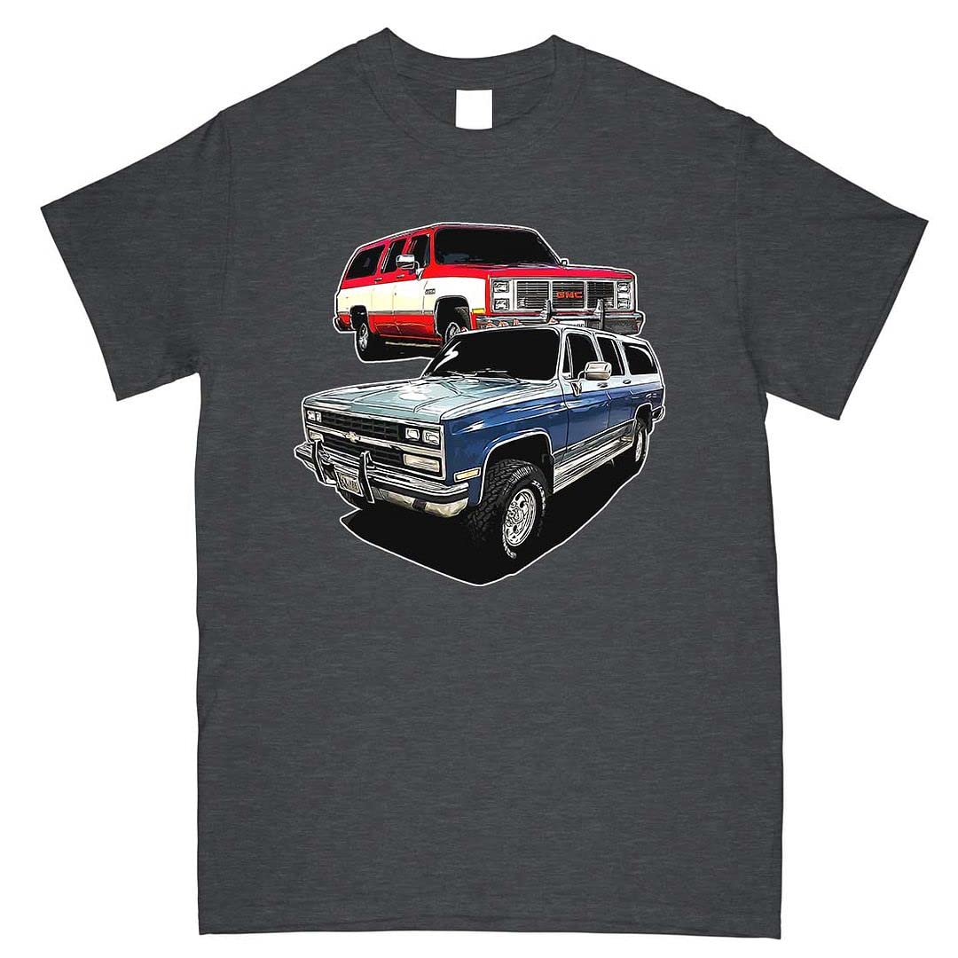 Aggressive Thread Square Body Squarebody Suburban T-Shirt Dark Heather