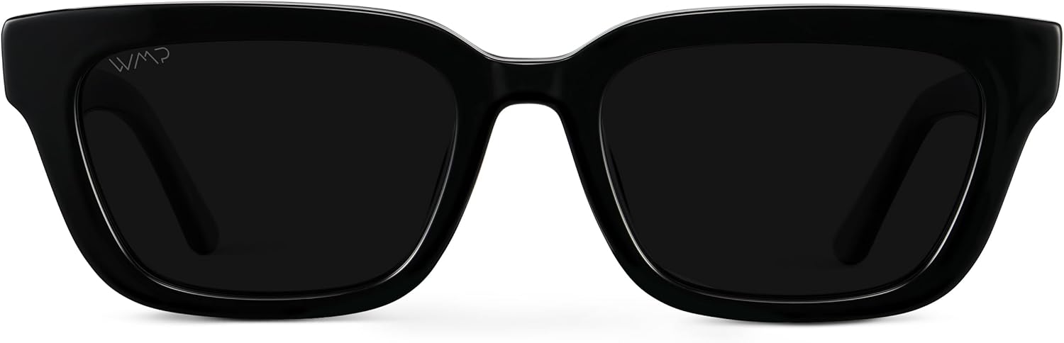 WearMe Pro - Women's Polarized Rectangular Sunglasses, Narrow Acetate Frame, Durable 5-Barrel Hinges, Hand-Polished Finish - Image 2