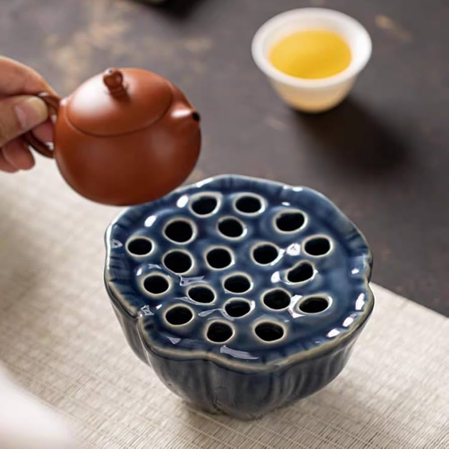 Amazon.co.jp: 和風花瓶 青い花瓶 蓮の花瓶 花アレンジメント