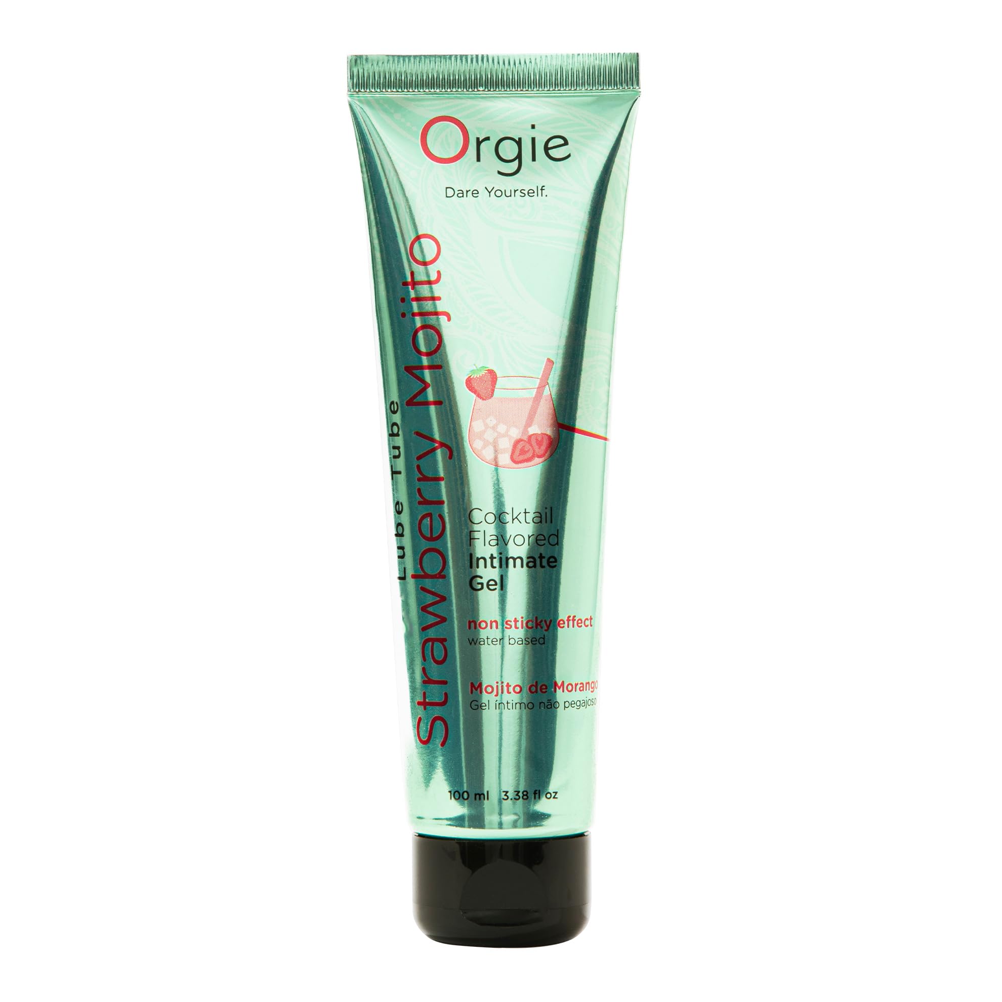 Gel Íntimo Besable con Sabor a Strawberry Mojito – Lube Tube Cocktail | Lubricante Tropical a Base de Agua, Sin Alcohol, Textura Sedosa y No Pegajosa | Lubricación Duradera | 100ml