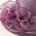 Vintage Organza Bucket Hats for Women Summer Sun Hat Fashion Cloche Bowler Fascinators Dark Purple