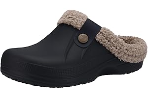 Women's Cushy Fur-Lined Rain Clogs With Arch Support For Comfort And Warmth