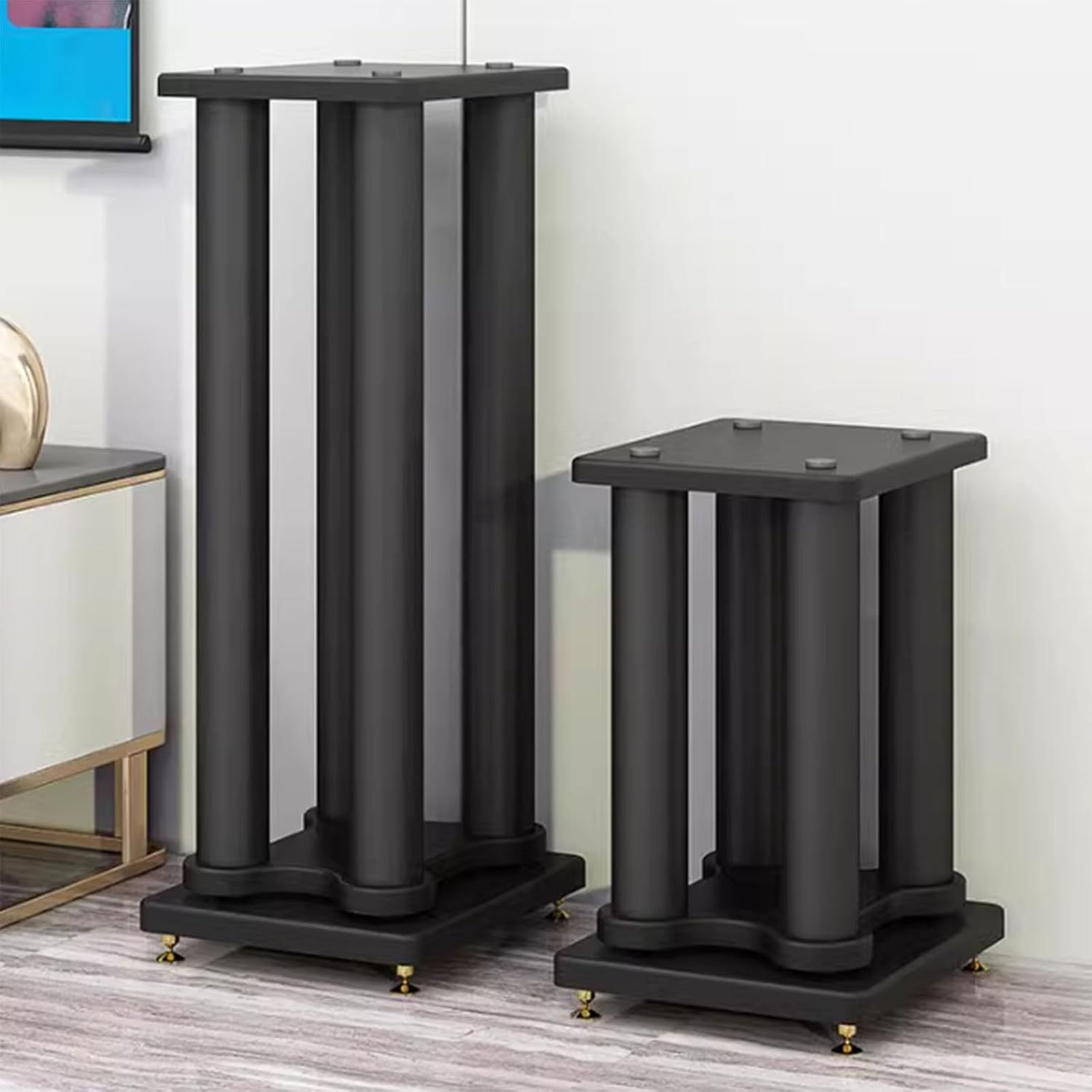 Speaker Stands Wood Universal Floor Speaker Stand Height 20/30/40/50/60CM/70CM Heavy Duty Surround Sound Speaker Stands for Home Theater,L/25xw/20xh/30cm