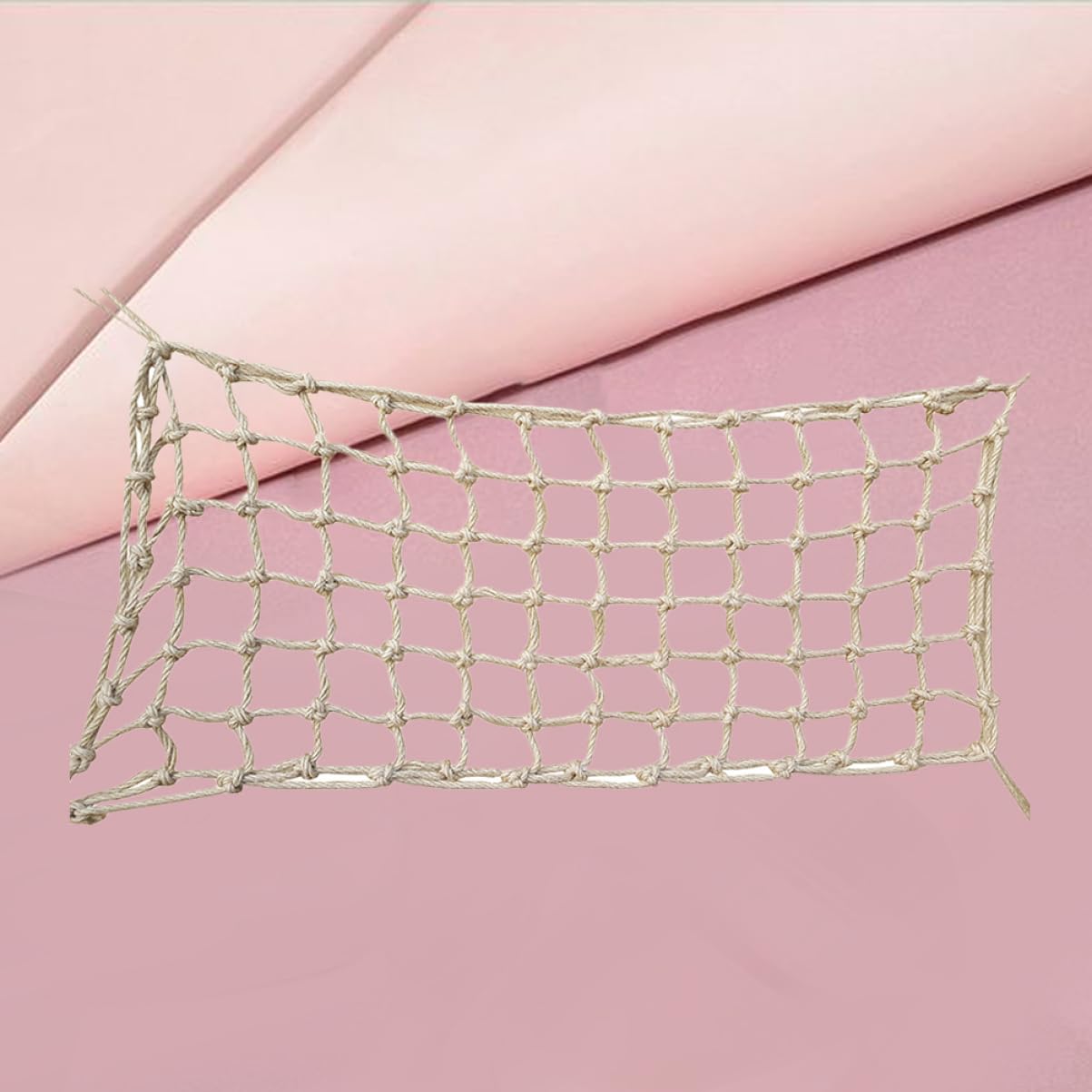 HANABASS Papageien Kletternetz aus Robustem Seil Beißfest und Hängendes Netz für Mittelgroße und Große Papageien 50x100cm als Vogelspielzeug im Käfig