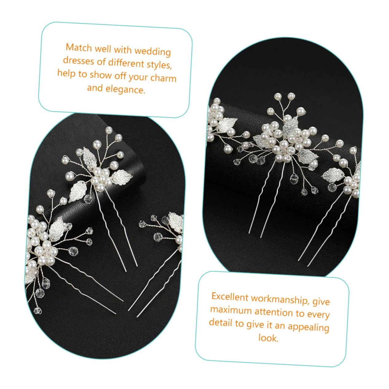 FRCOLOR 15pezzi Bridal Hair Pin Eleganti Accessori Per Sposa Con Foglie Di Fermagli Per Matrimonio Design Raffinato Per Donne e Ragazze