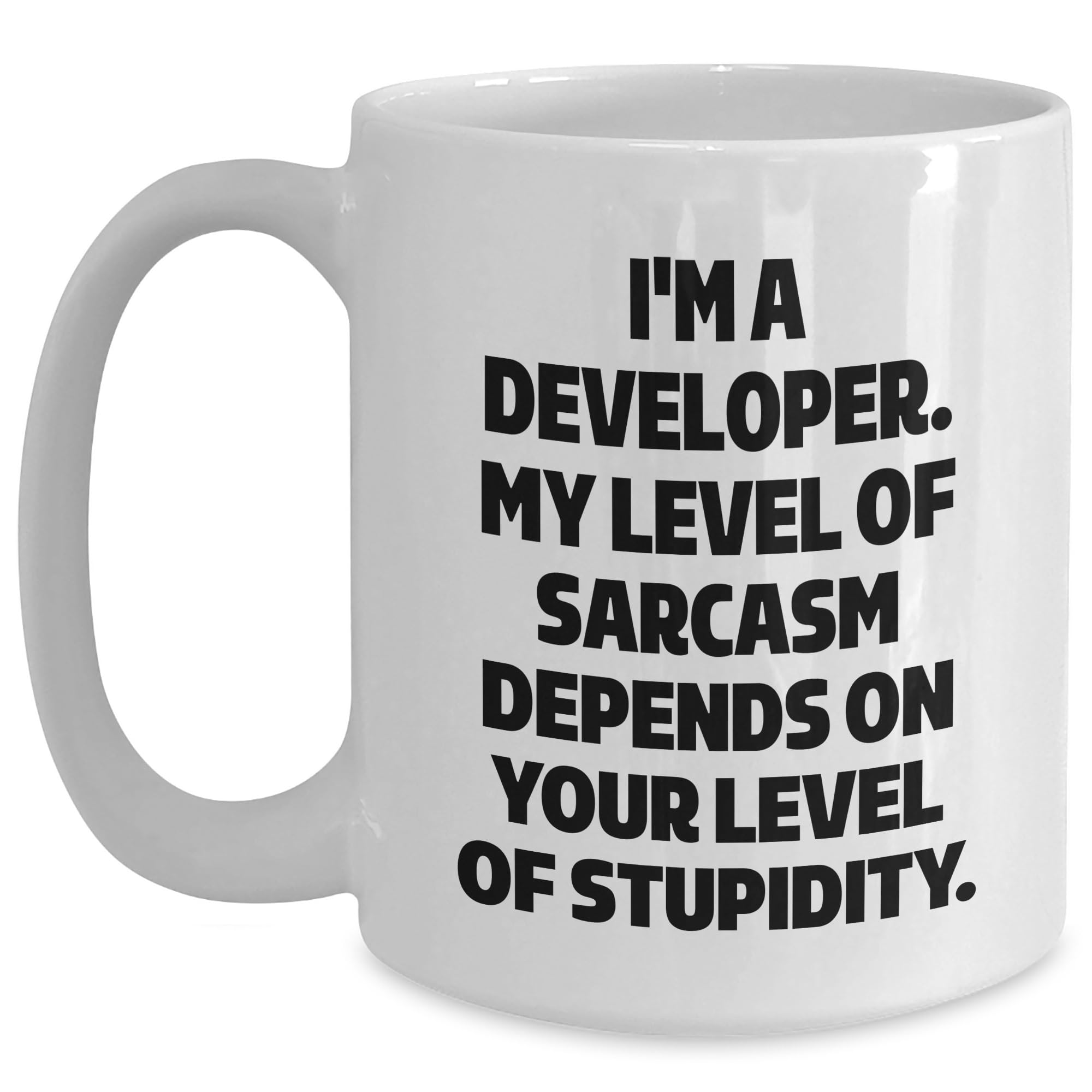 Gifts from Friends, Developer Humor White Coffee Mug, Developer Birthday Unique