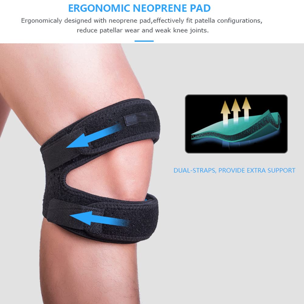 1Uds Rodillera Protectora Doble Soporte De Compresión Rodillera Masaje Rodillera De Silicona para Correr,L